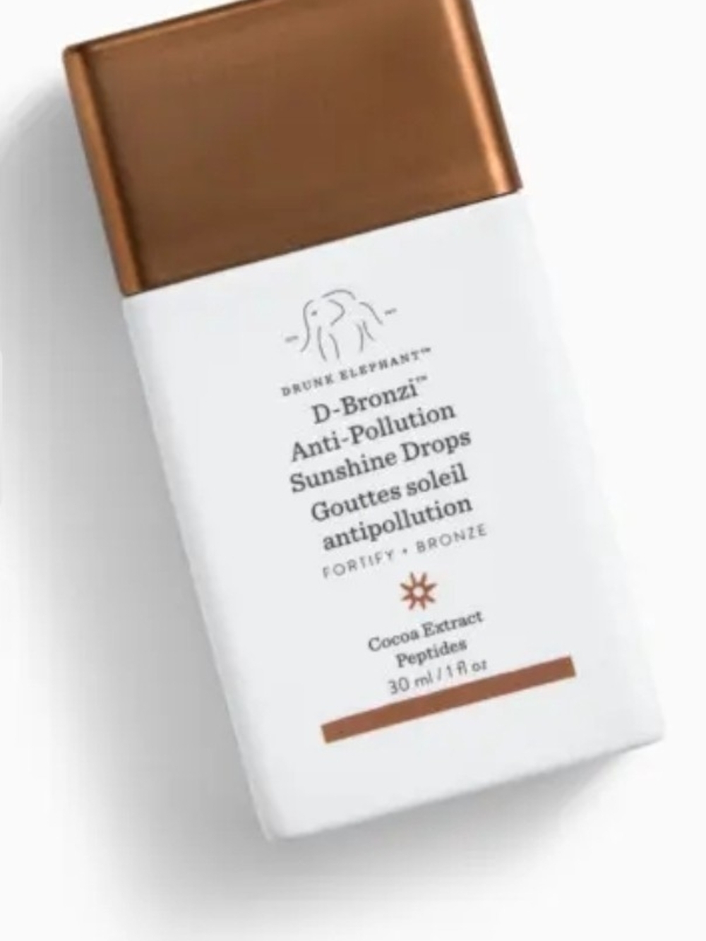 Drunk Elephant D-Bronzi Anti-Pollution Sunshine Drops - White & Gold - Picture 3 of 5